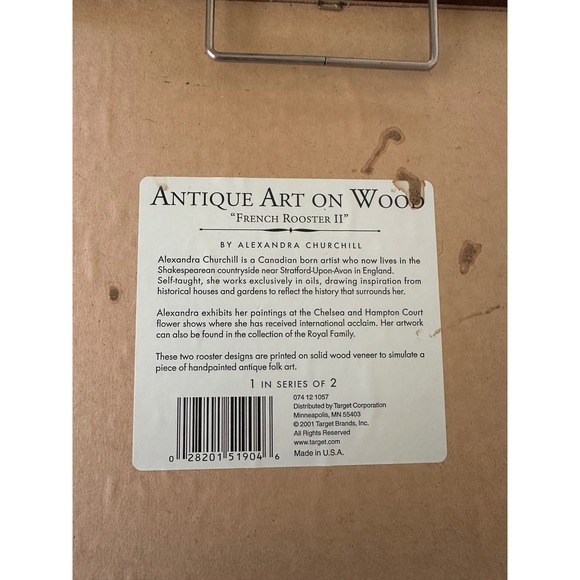 Antique Art on Wood French Rooster II Framed Print by Alexandra Churchill - Picture 8 of 8